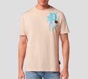 Philipp Plein - CAMISETA CUELLO REDONDO GOTHIC PLEIN BEIGE
