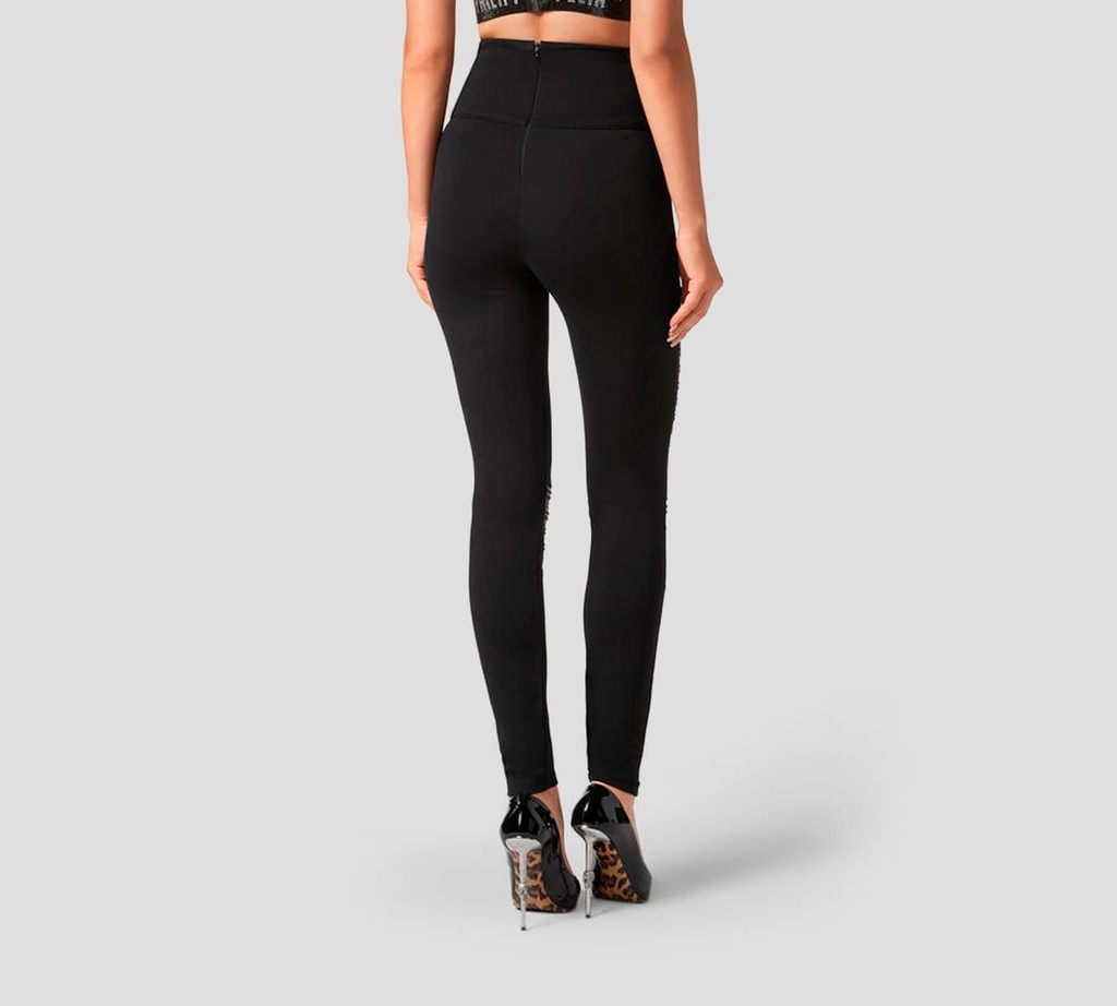 Philipp Plein - LEGGINGS CRYSTAL NEGRO
