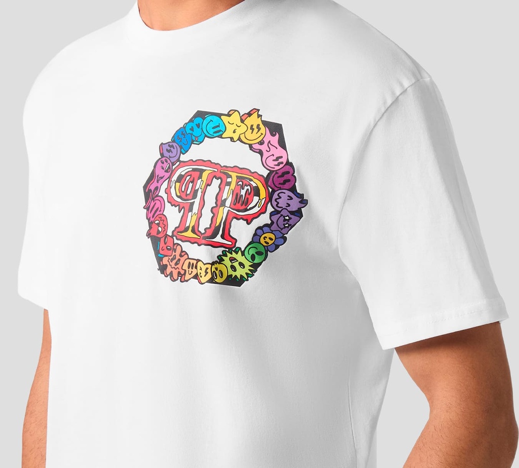 Philipp Plein - FRANELA BLANCA CON PP COLORIDO