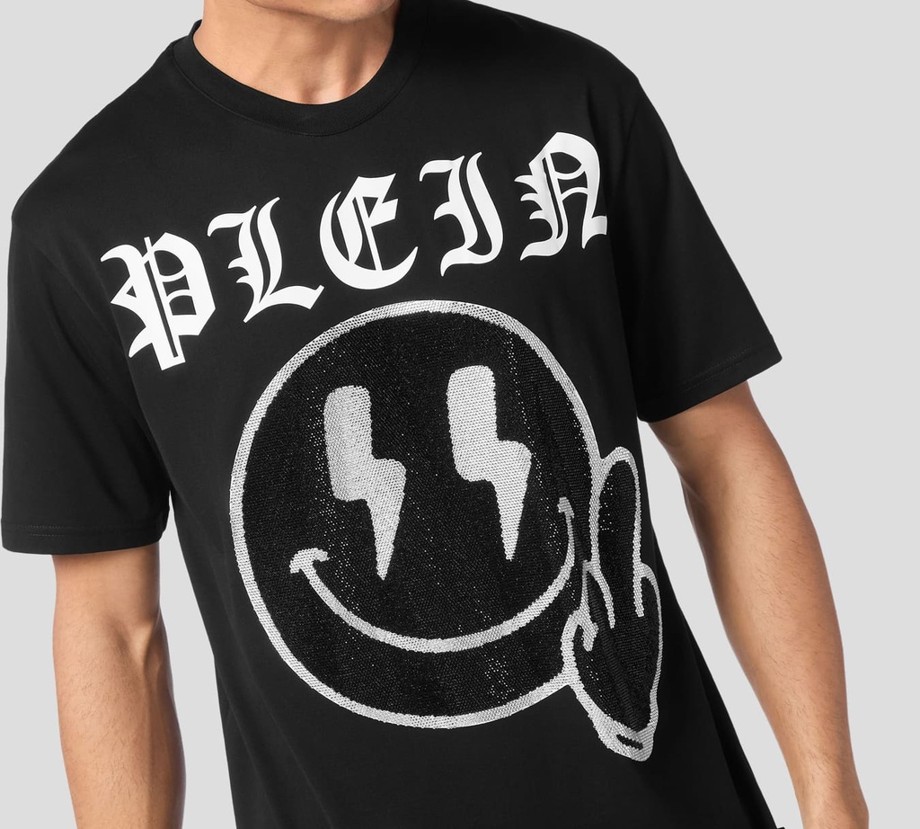 Philipp Plein - FRANELA NEGRA CON CARITA EN PEDRERIA