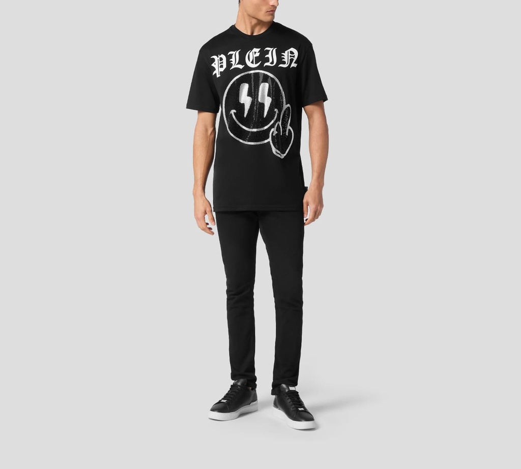 Philipp Plein - FRANELA NEGRA CON CARITA EN PEDRERIA