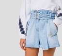 Elisabetta Franchi - SHORT DE JEANS AZUL DENIM