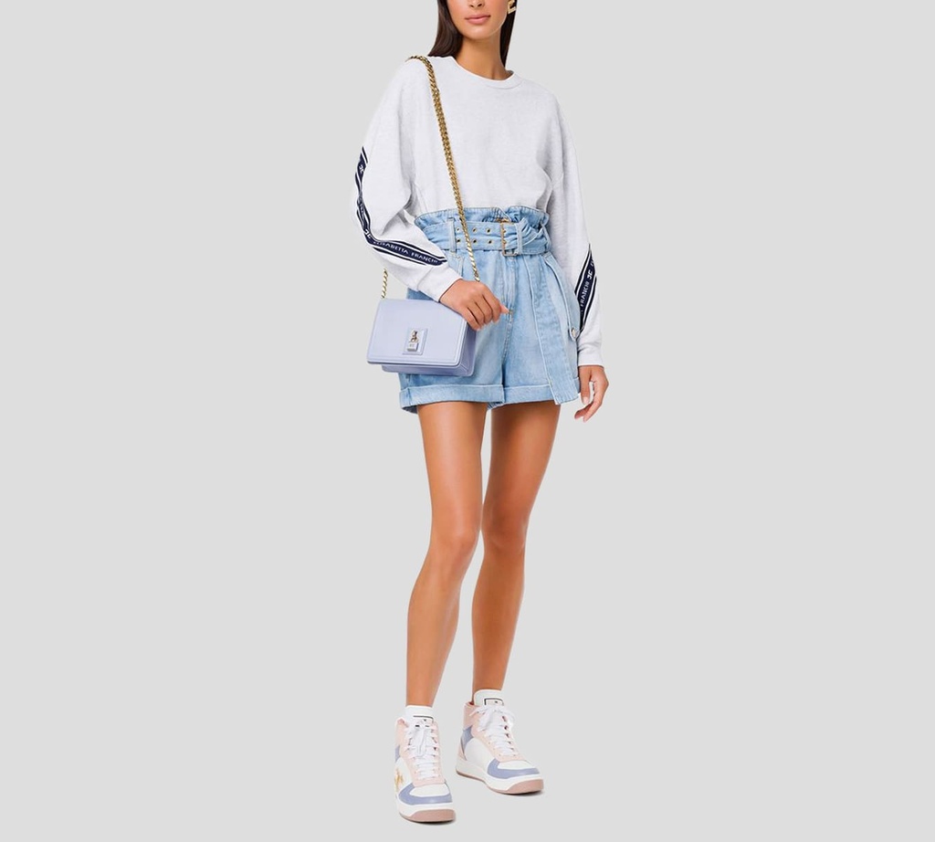 Elisabetta Franchi - SHORT DE JEANS AZUL DENIM