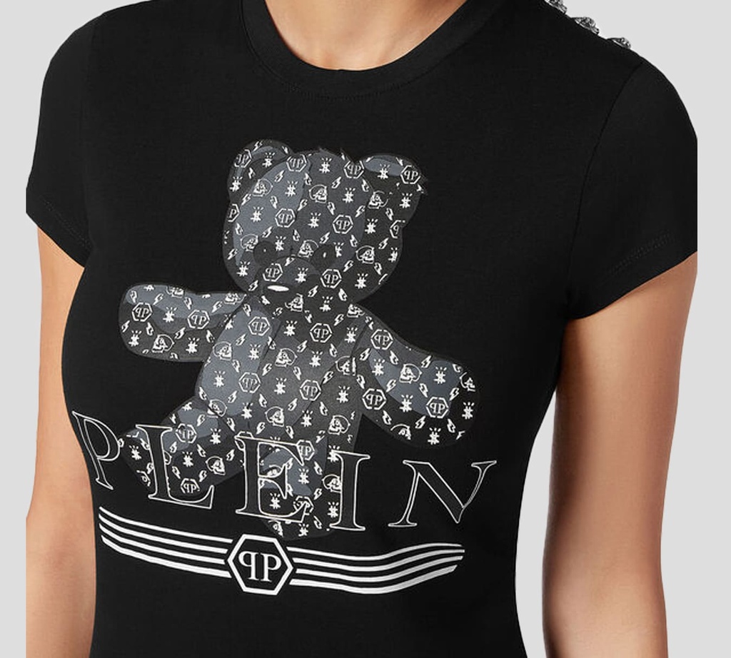 FRANELA NEGRA CON OSO Y SKULL