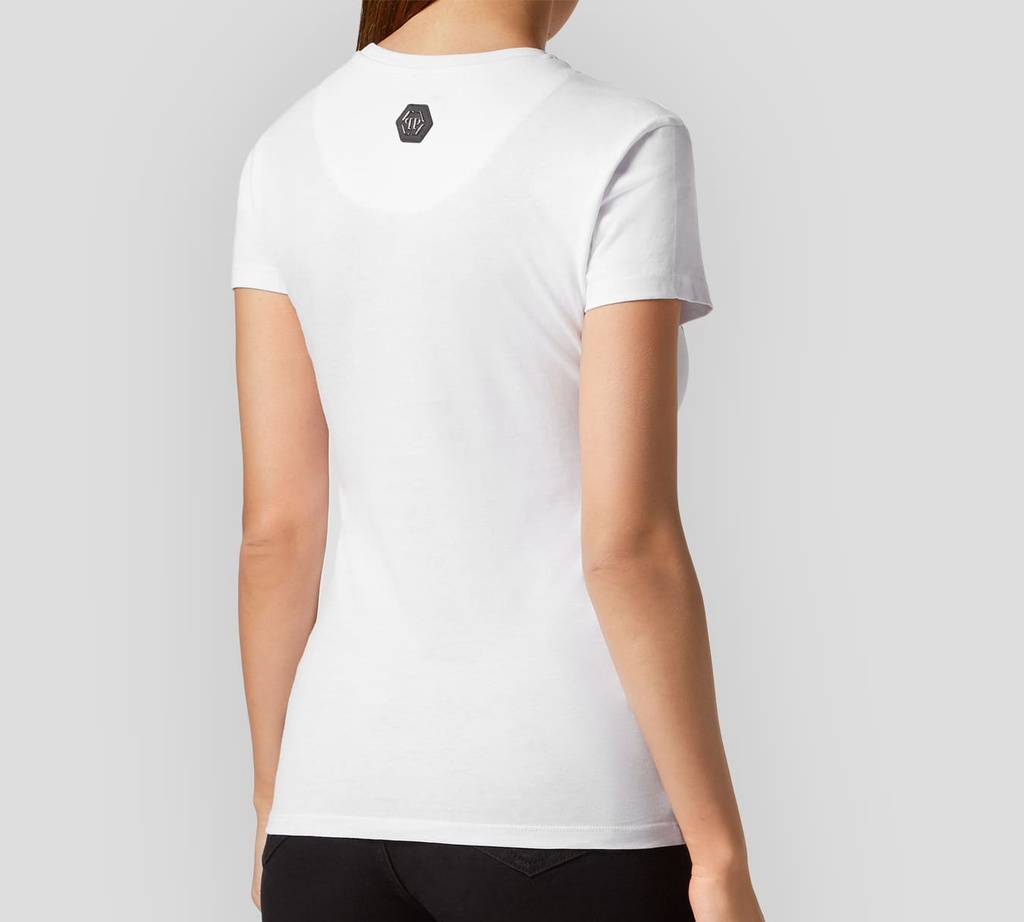 Philipp Plein - CAMISETA SEXY PURE CON CRISTALES BLANCO