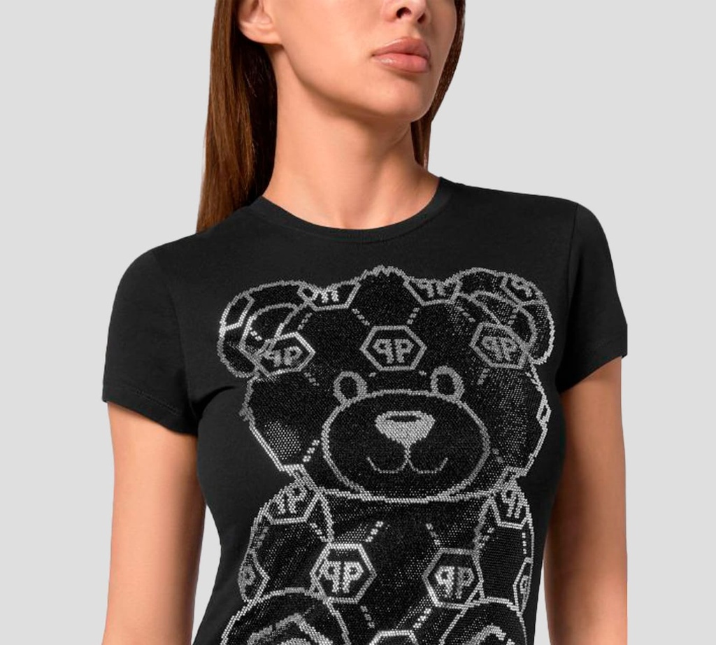 Philipp Plein - FRANELA NEGRA CON OSO GRANDE