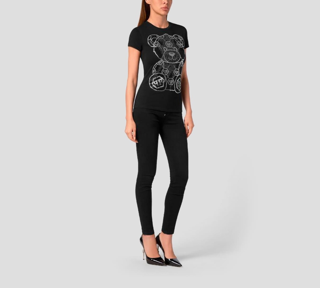 Philipp Plein - FRANELA NEGRA CON OSO GRANDE