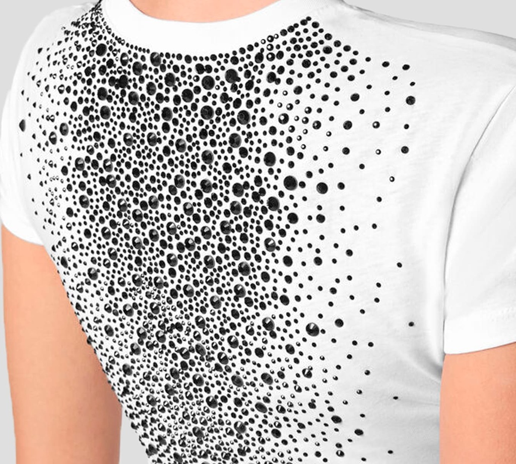 Philipp Plein - FRANELA BLANCA CON PEDRERIA