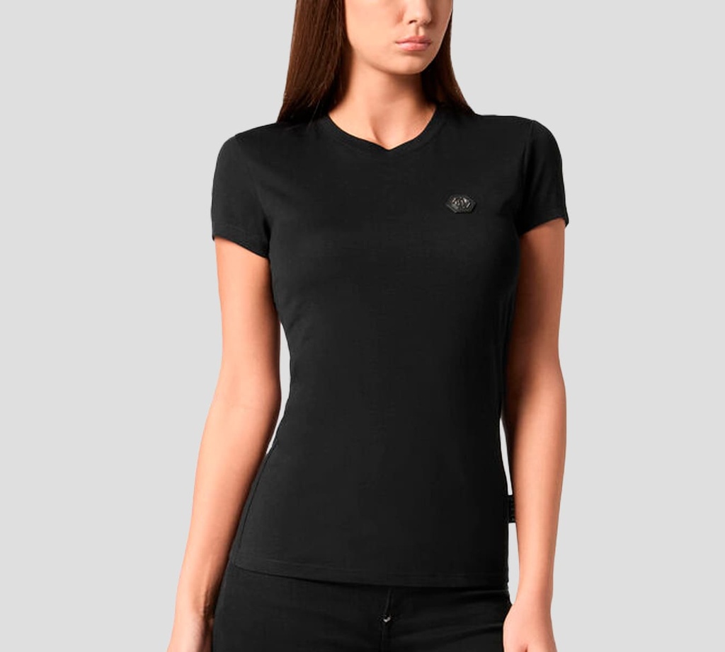 Philipp Plein - FRANELA NEGRA CON PEDRERIA