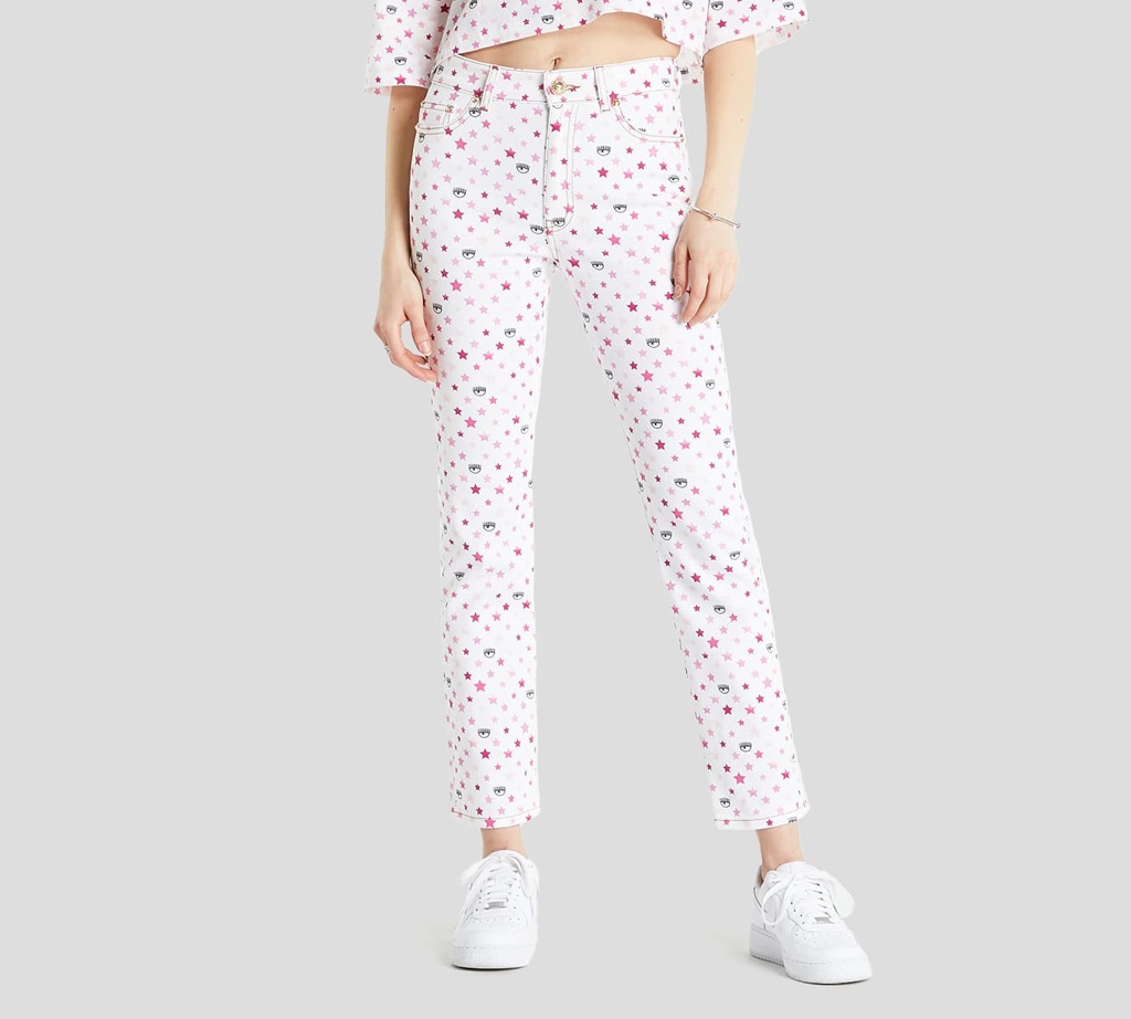 Chiara Ferragni - JEAN BLANCO CON ESTRELLAS