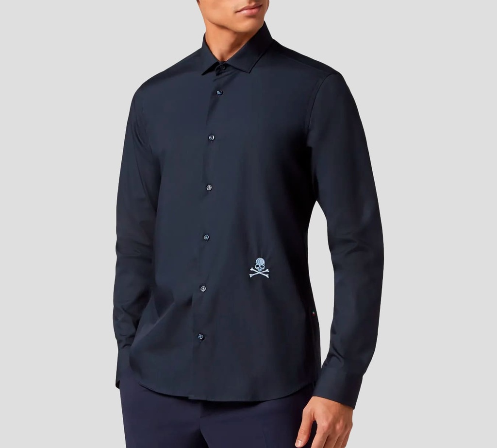 Philipp Plein - CAMISA LS AZUL OSCURO 11