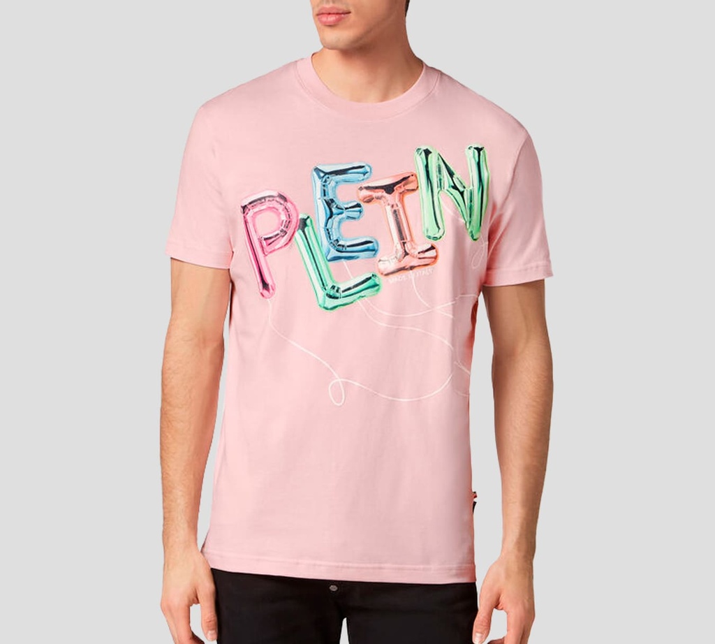 Philipp Plein - CAMISETA CUELLO REDONDO ROSA