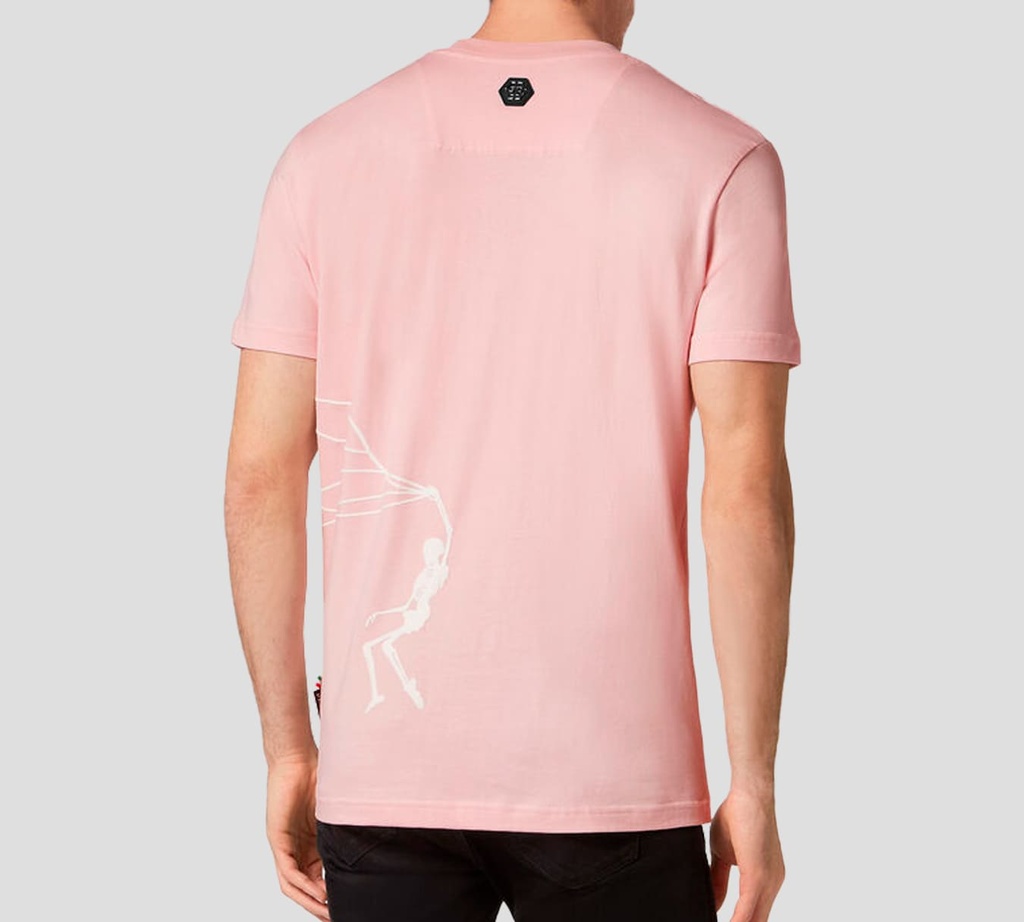 Philipp Plein - CAMISETA CUELLO REDONDO ROSA
