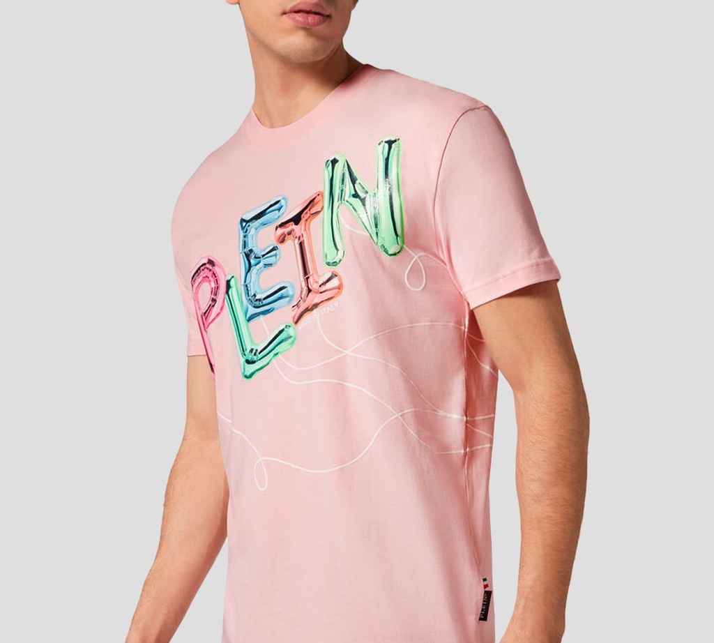 Philipp Plein - CAMISETA CUELLO REDONDO ROSA