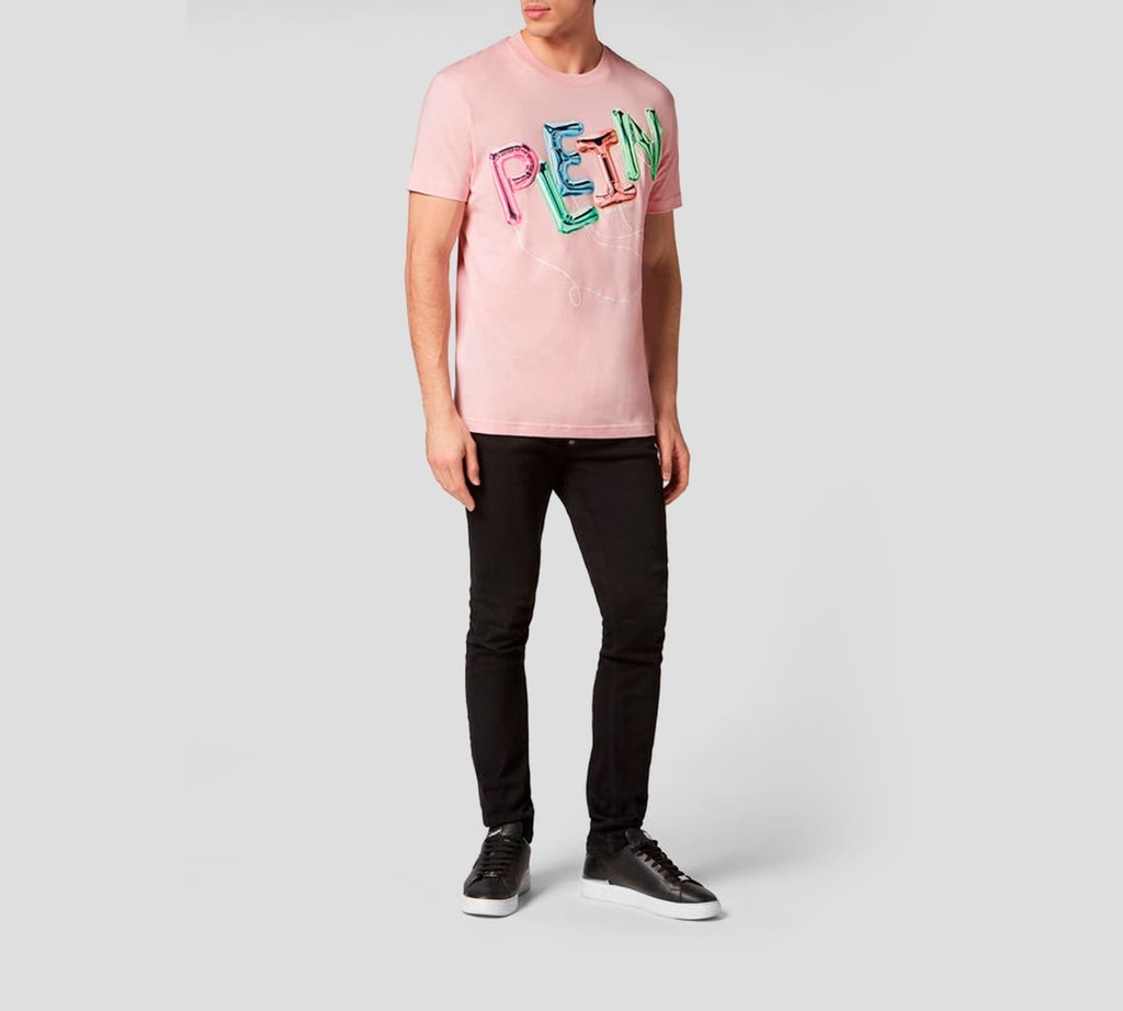 Philipp Plein - CAMISETA CUELLO REDONDO ROSA