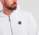 Philipp Plein - SUDADERA CON CAPUCHA Y HEXÁGONO BLANCO