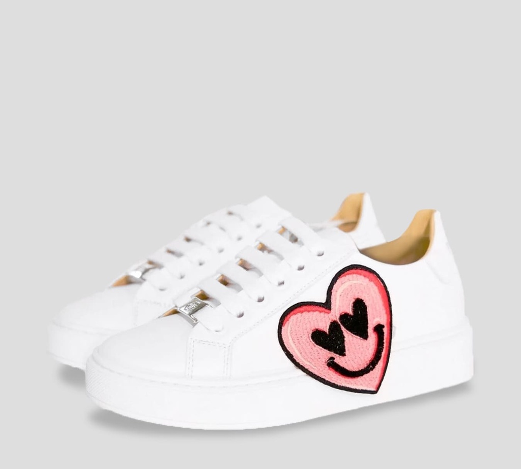 Philipp Plein - SNEAKER BLANCO CON CARITA FELIZ AMARILLA