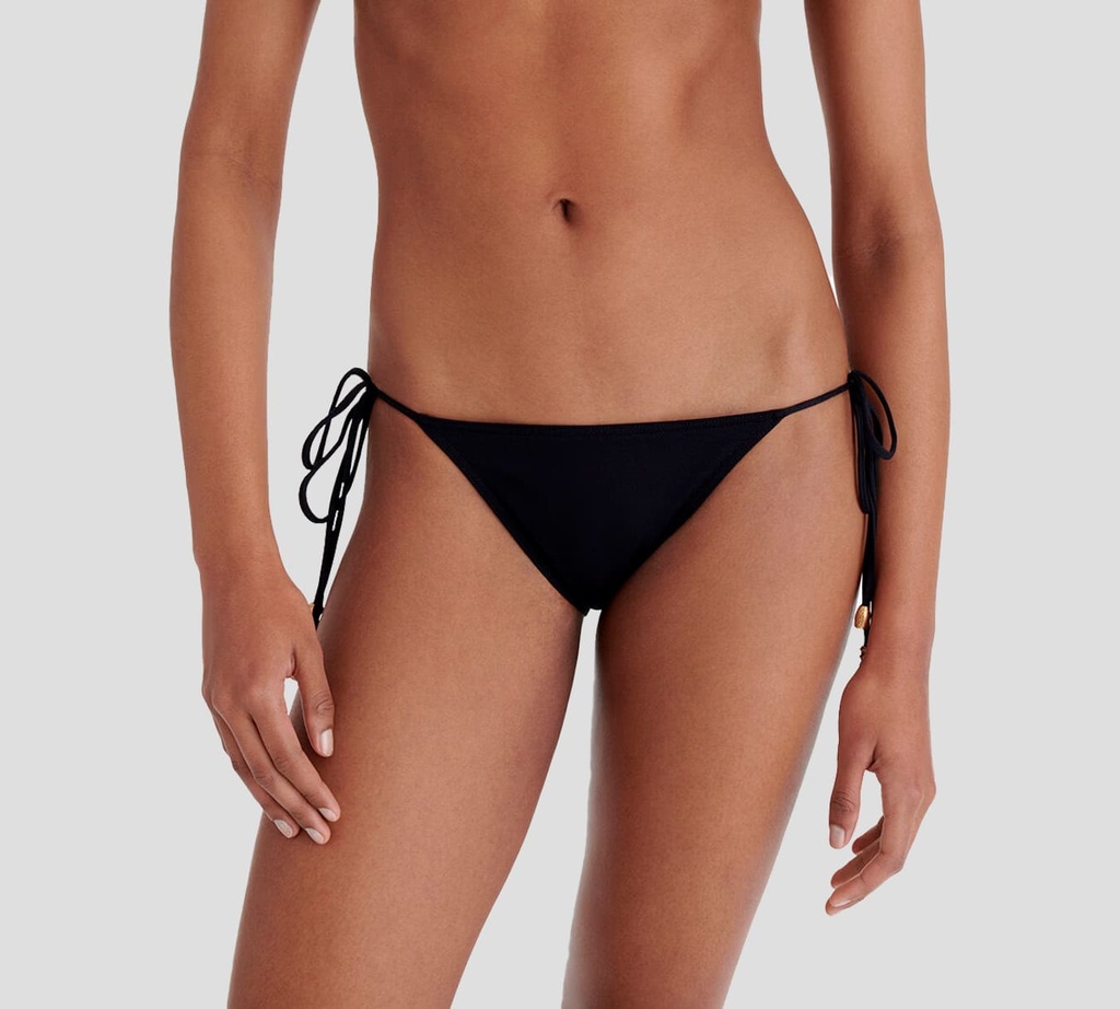 Eres - PARTE INFERIOR DE TRAJE DE BAÑO NEGRO CON DETALLES DORADOS EN PUNTAS