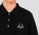 Moschino - POLO NEGRA CON BORDADO BLANCO
