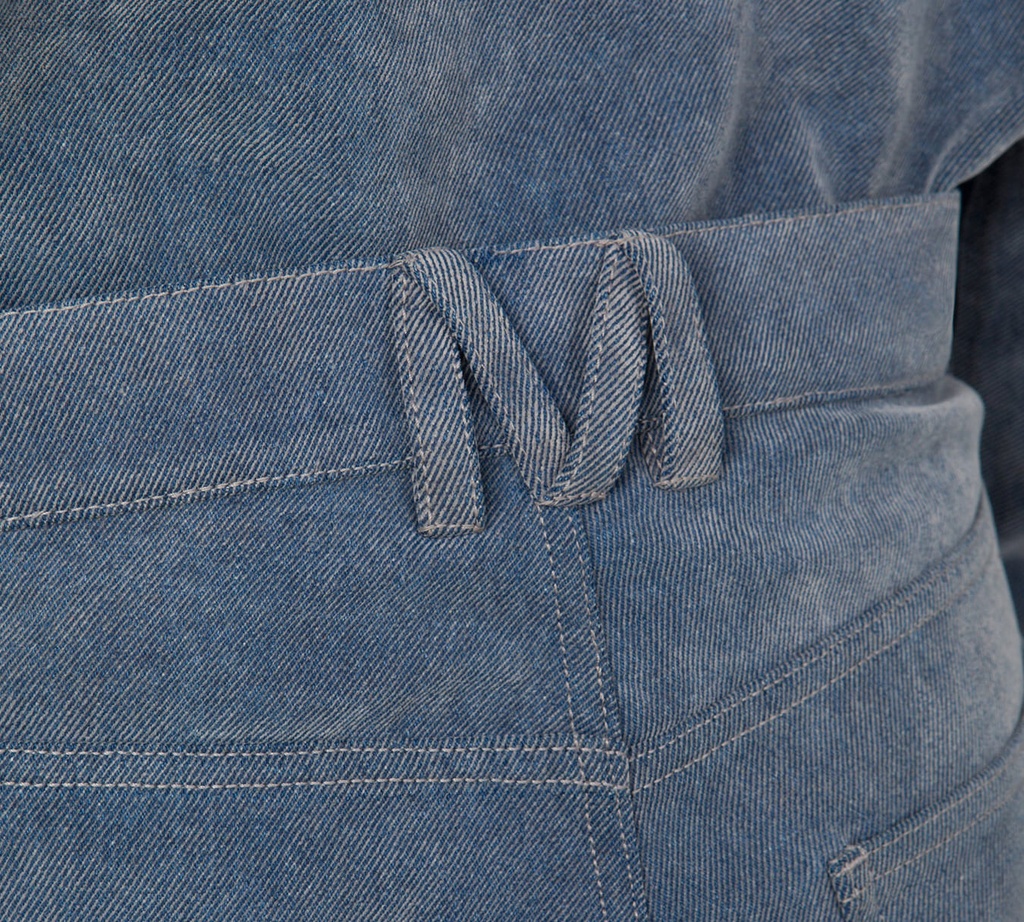 Moschino - JEAN AZUL/GRIS CON DETALLE EN BOLSILLO