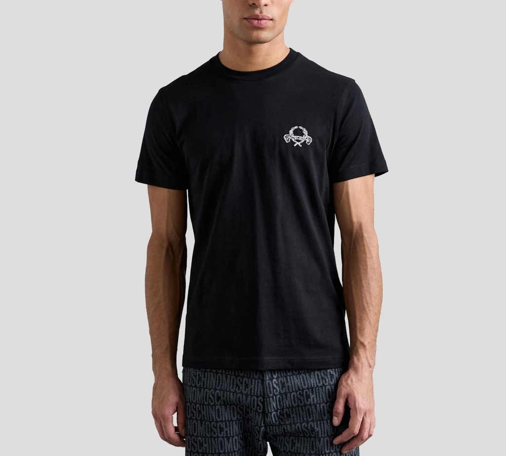 Moschino - FRANELA NEGRA CON BORDADO BLANCO