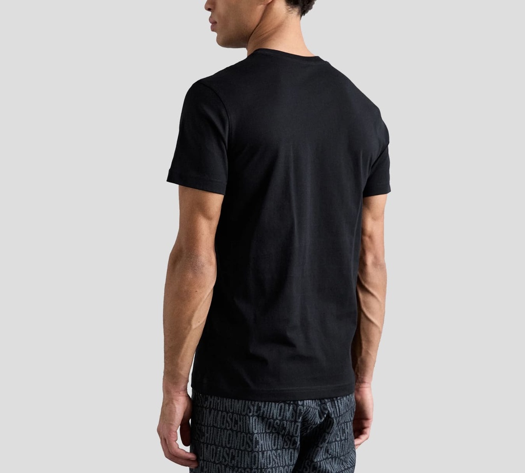 Moschino - FRANELA NEGRA CON BORDADO BLANCO