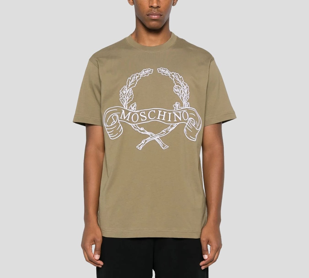 Moschino - FRANELA VERDE CON BORDADO BLANCO EN EL PECHO