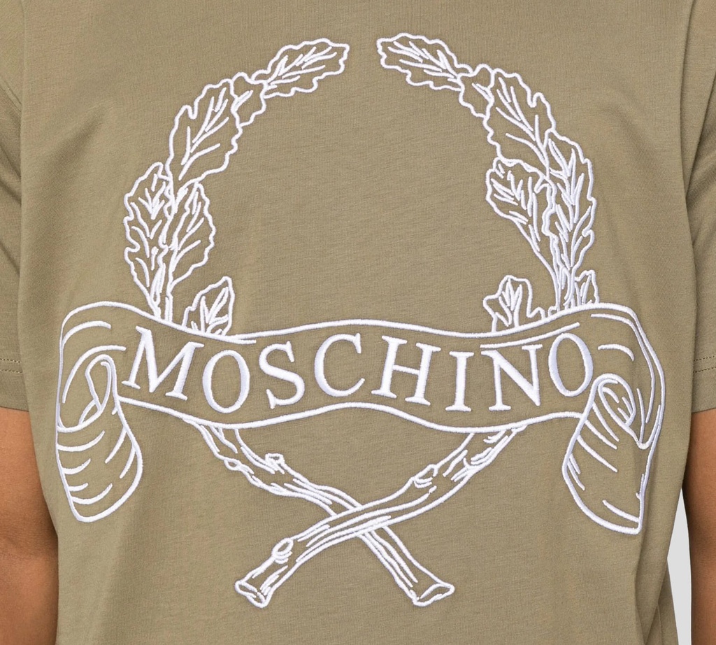 Moschino - FRANELA VERDE CON BORDADO BLANCO EN EL PECHO