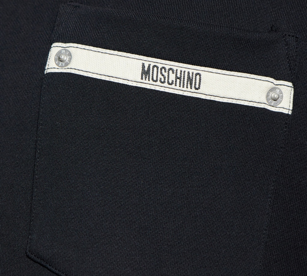 Moschino - JERSEY NEGRO CON BOLSILLO Y DETALLE MOSCHINO