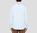 Moschino - CAMISA MANGA LARGA AZUL CON BORDADO DE GANZO CABALLERO