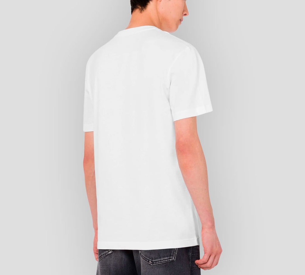 Moschino - FRANELA BLANCA CON BOLSILLO Y DETALLE MOSCHINO