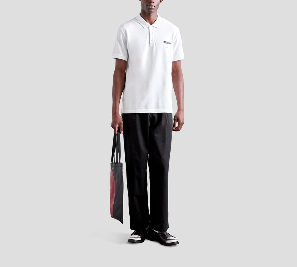 Moschino - POLO BLANCA CON LOGO MOSCHINO