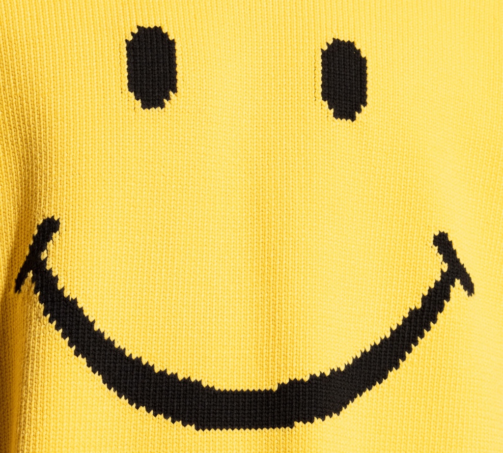 Moschino - SWEATER TEJIDO AMARILLO CON CARITA