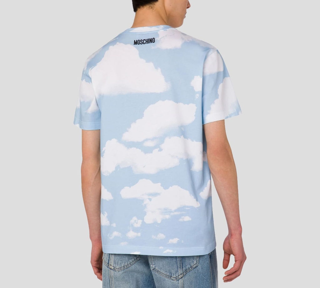 Moschino - FRANELA AZUL CIELO CON NUBES CABALLERO
