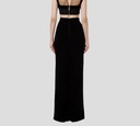 Elisabetta Franchi - FALDA LARGA DE TERCIOPELO NEGRO
