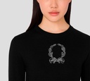 Moschino - SWEATER DE PUNTO CON BORDADO EN EL PECHO BLANCO
