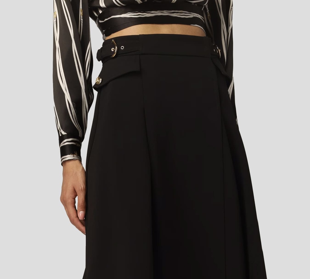 Elisabetta Franchi - FALDA NEGRA CON CINTURON 16E2