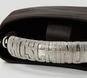Moschino - CARTERA NEGRA DE RASO CON ASA METALICA