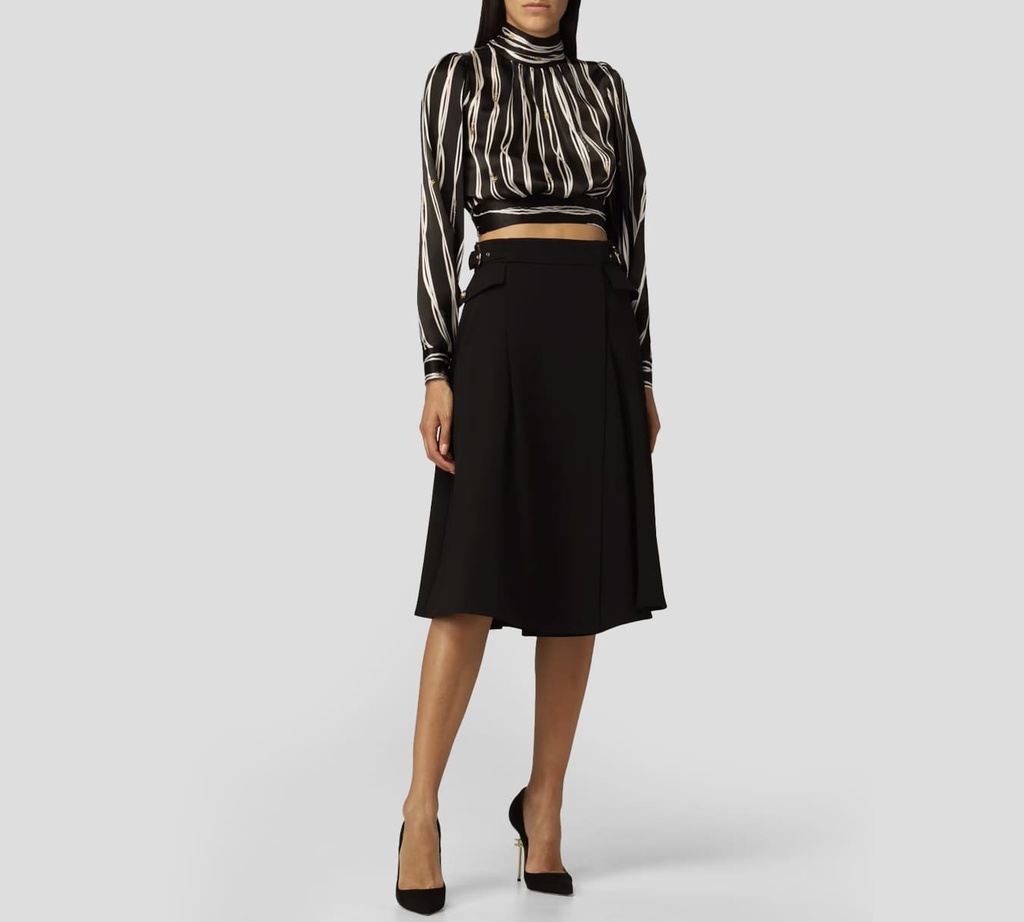 Elisabetta Franchi - FALDA NEGRA CON CINTURON 16E2
