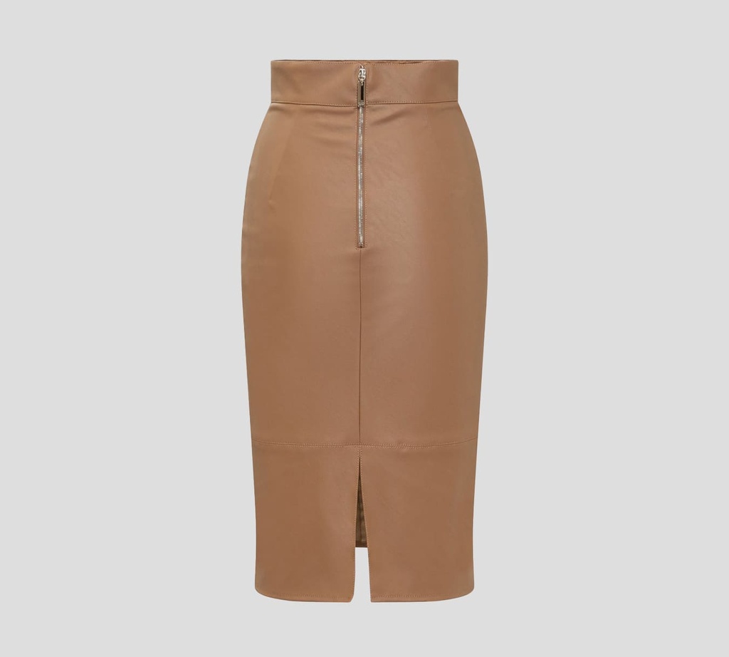 Elisabetta Franchi - FALDA MARRON CON TRENZADO