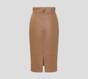 Elisabetta Franchi - FALDA MARRON CON TRENZADO