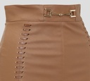 Elisabetta Franchi - FALDA MARRON CON TRENZADO