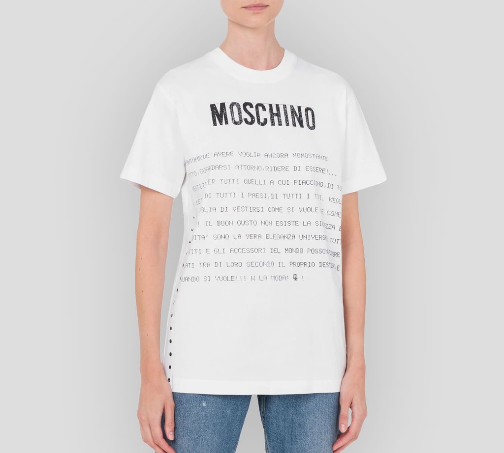 Moschino - FRANELA BLANCA CON ESCRITO