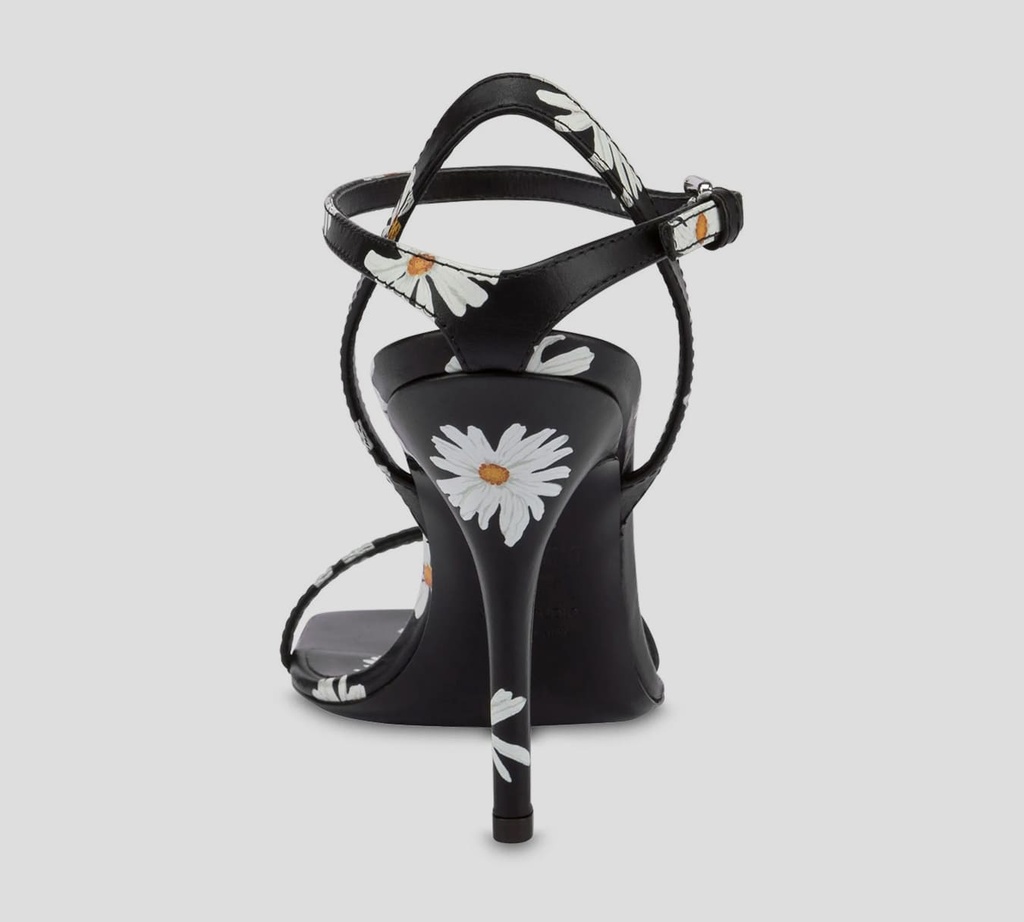 Moschino - SANDALIA NEGRA CON MARGARITAS