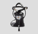 Moschino - SANDALIA NEGRA CON MARGARITAS