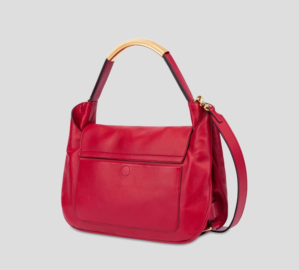 Moschino - CARTERA MEDIANA DE NAPPA ROJO