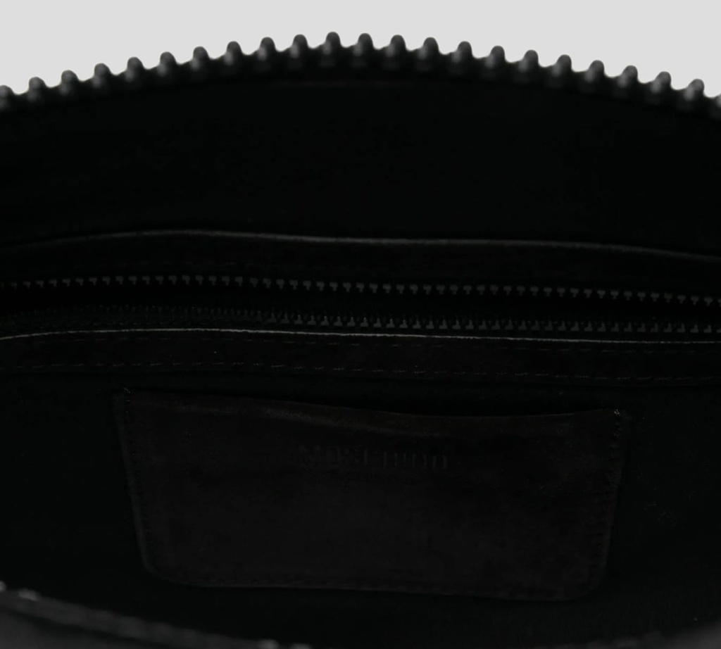 Moschino - BOLSO NEGRO GRANDE CON CIERRE GRUESO