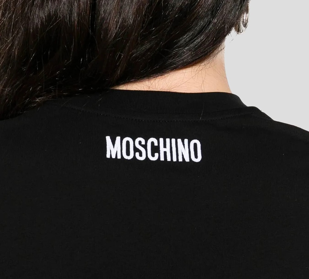 Moschino - FRANELA CUELLO REDONDO CON GANZO BORDADO