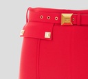 Elisabetta Franchi - FALDA ROJA CON CINTURON