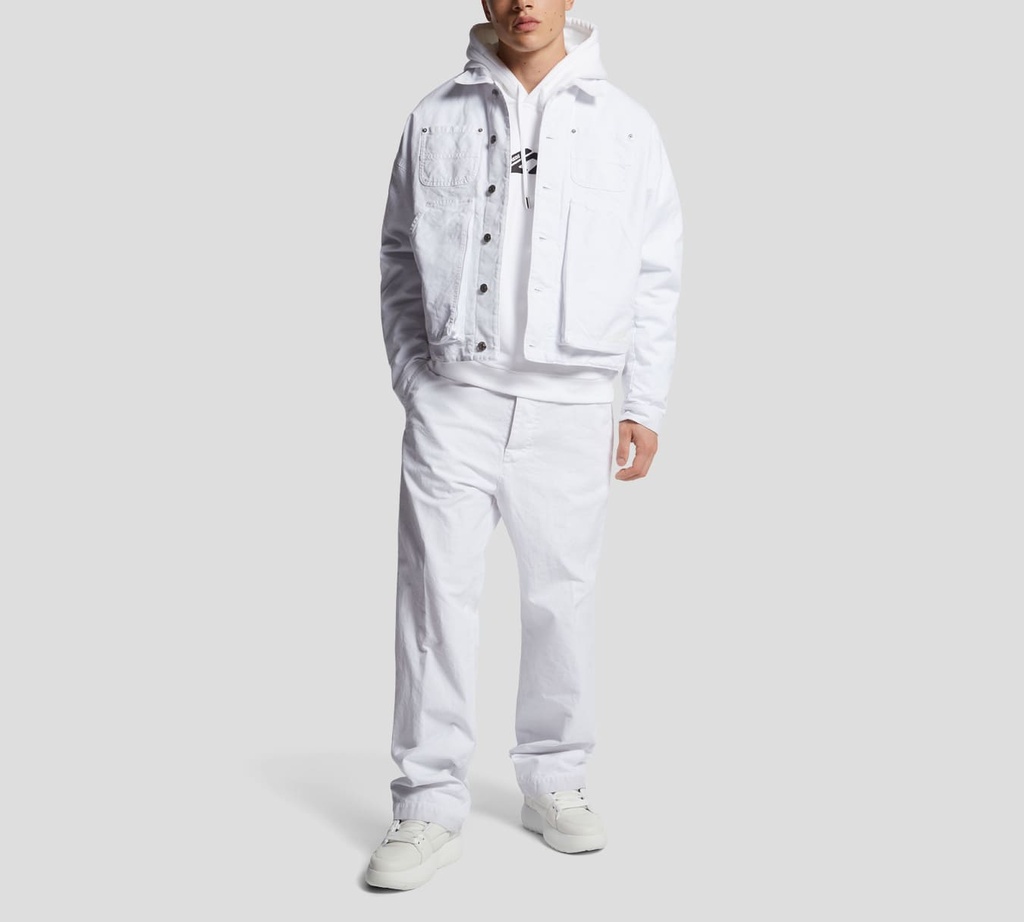 Dsquared2 - HODDIE RELAX FIT BLANCO CON ICON NEGRO